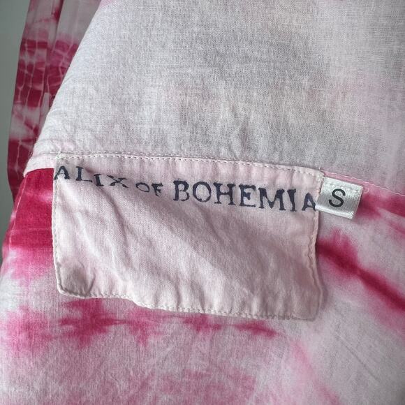 Alix of Bohemia Pink Shibori Tie Dye Plume Maxi Dress Size Small - Picture 4 of 9